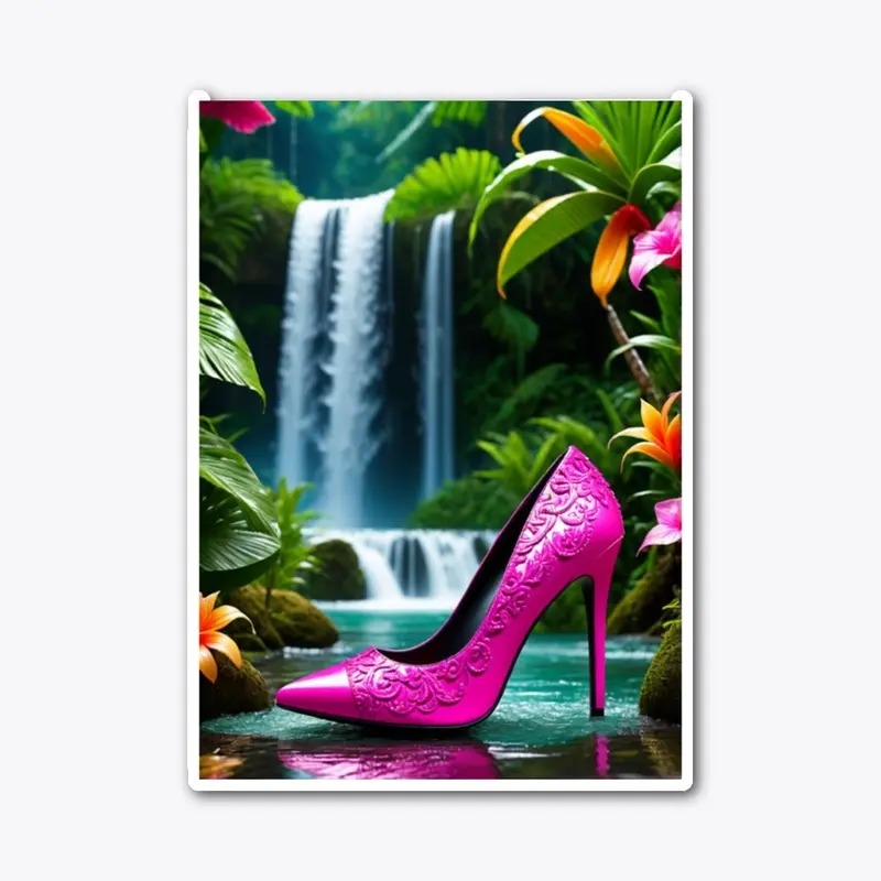 PINK AND WATERFALL