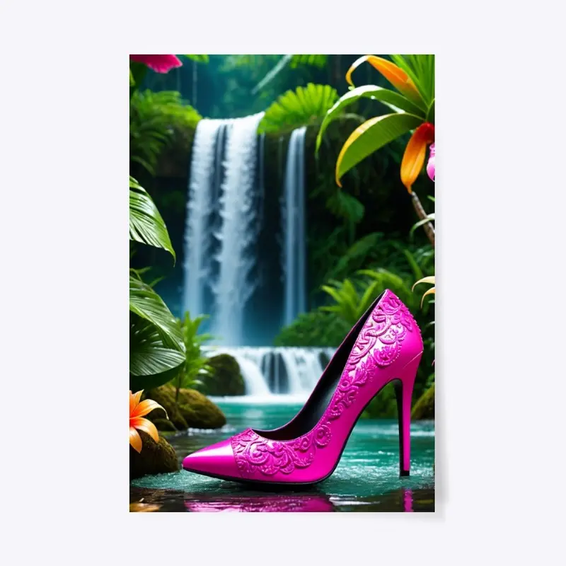 PINK AND WATERFALL